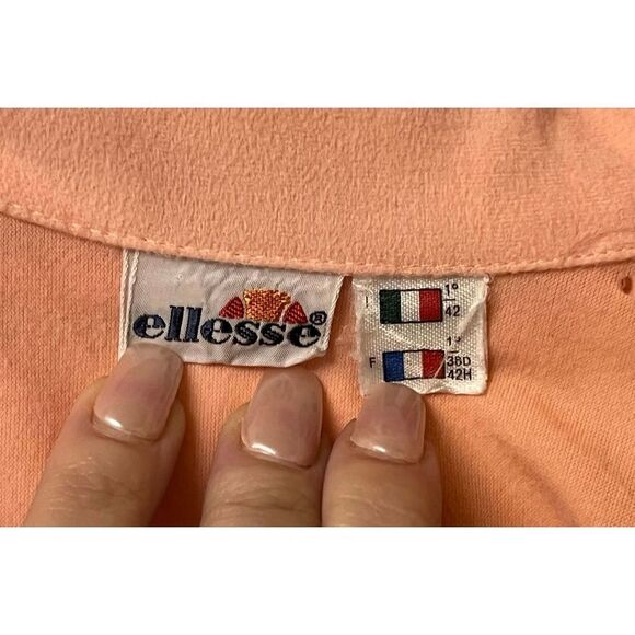 Vintage Ellesse 80s Euro Golf Style Fleece Tracksuit Jacket Womens Made in Italy - Picture 2 of 9